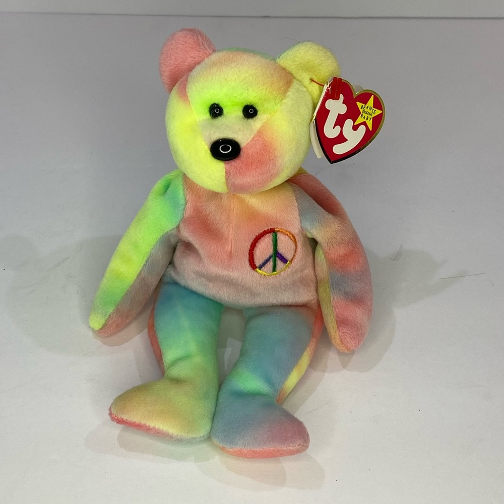 1996 Peace Bear T.Y. Beanie Baby